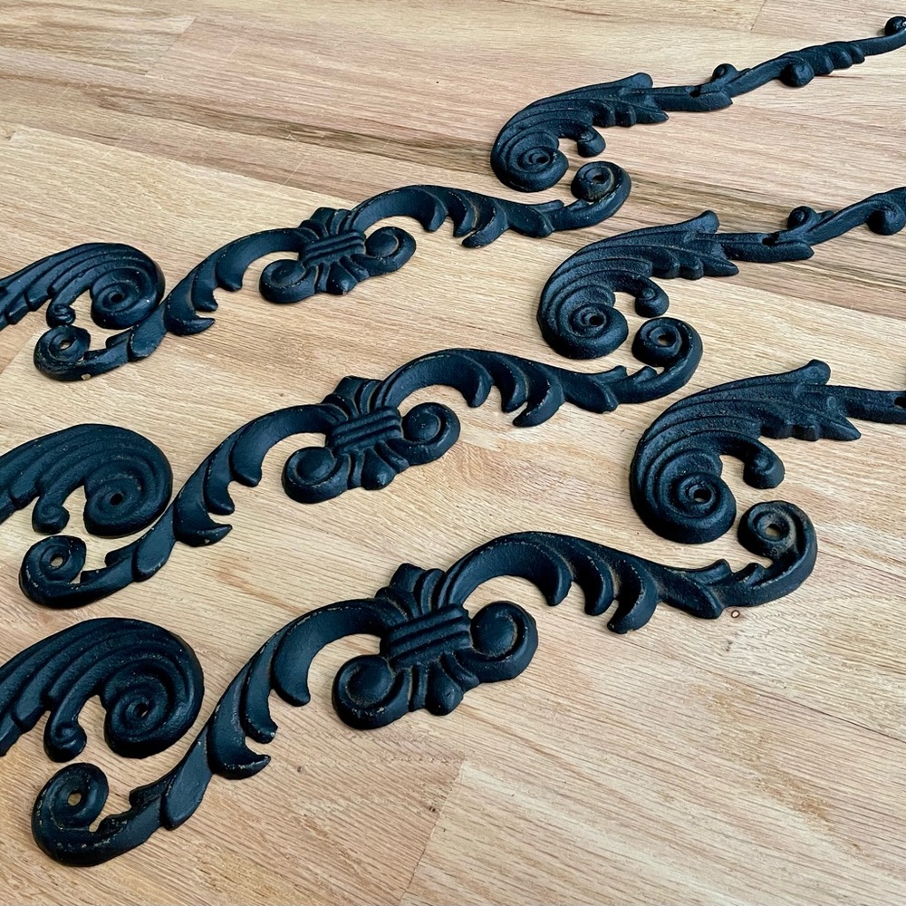 🌹9 Piece ORNATE ornamental iron accent DECOR pieces - Picture 5 of 8